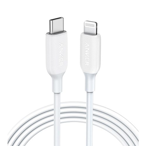 Anker Powerline III USB-C Cable with Lightning Connector (3ft) - White