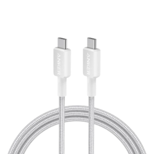 Anker Zolo USB-C to USB-C Cable (240w, 3.3ft, Braided) - White